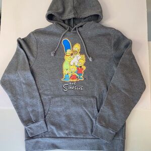 THE SIMPSONS  Old Navy Gray Hoodie Size L Unisex Graphic Sweatshirt